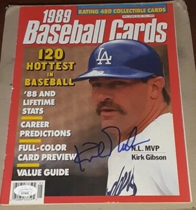 KIRK GIBSON LOS ANGELES DODGERS SIGNED AUTOGRAPHED BASEBALL CARD MAGAZINE JSA - Picture 1 of 2