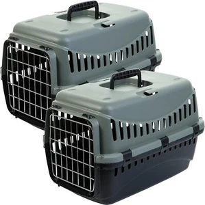 2er Set Katzenbox Hundetransportbox Hundebox Hundetasche Autotransportbox - Bild 1 von 5
