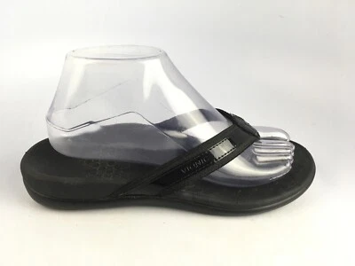 Sandalias chanclas Vionic Orthaheel Tide II para mujer EE. UU. 7 charol negras Foto 1 de 4