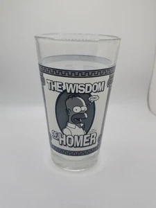 Vintage The Simpsons The Wisdom of Homer Pint Glass by Matt Groening Humor - Picture 1 of 10