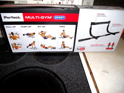 PERFECT FITNESS MULTI-GYM DOORWAY PULL-UP BAR NEW OPEN BOX 4 UPPER BODY WORKOUT - Image 1 of 4