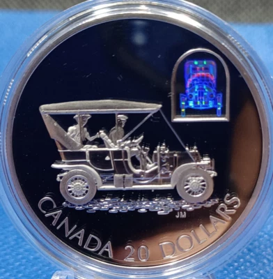 2001 Canada, The Russell Model L Touring Car, .925 Silver, Hologram feature - Image 1 of 4