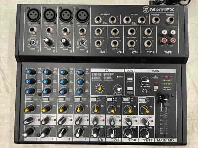 Mackie Mix12FX 12-Ch. Compact Soundboard Mixing Console Mixer For Church/School - Image 1 of 4