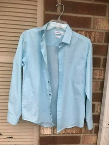 Calvin Klein Boys Slim Fit blue Shirt size 14 - Picture 1 of 3