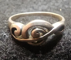Nice Vintage 925 Sterling Silver Music Symbol Treble Clef Ring Nice Details Sz 9 - Picture 1 of 8