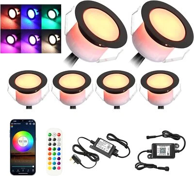 45mm RGBW WiFi Led Decking Lights IP67 Led Plinth Lamp for Terrace/Patio/Kitchen - Image 1 of 4