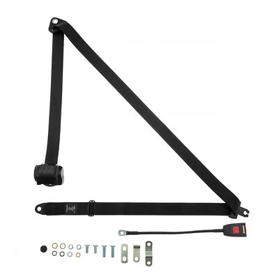 Front Automatic Seat Belt for Singer Chamois Sedan 1965-1970 Black - Image 1 of 4