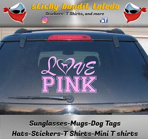Victoria's Secret Love Pink 7 inch window vinyl decal sticker - Picture 1 of 4