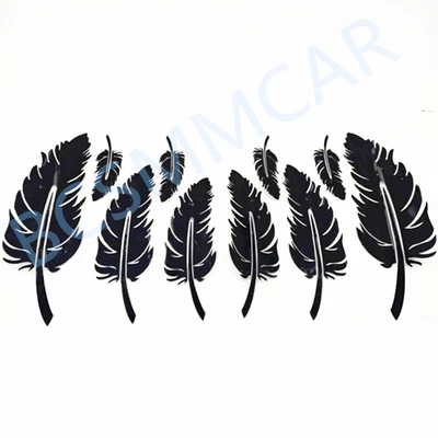 Pegatinas de coche 3D pluma vinilo calcomanía hoja completa impermeable para puerta ventana parachoques Foto 1 de 4