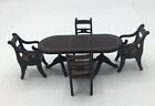 Vintage Lundby Dolls House Dining Table And Four Chairs
