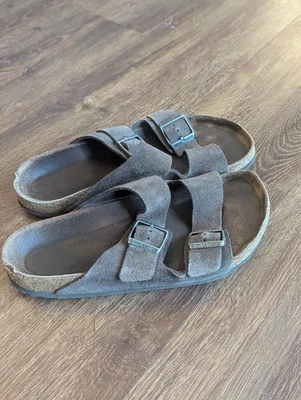 Birkenstocks, plantilla suave Arizona, para hombre talla 9,5-10, cuero, marrón Foto 1 de 4