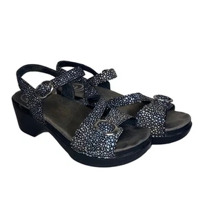 Dansko Sandi Shagreen Buckle Heel Strap Sandals Size 36 / 6 - Picture 1 of 10