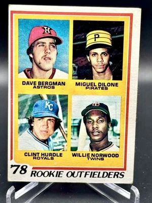 1978 Topps - Rookie Outfielders Dave Bergman, Clint Hurdle, Miguel Dilone... - Image 1 of 2