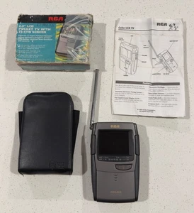 Vintage RCA 2.3" LCD Portable Handheld Pocket Color TV Model 16-3050 - TURNS ON - Picture 1 of 15