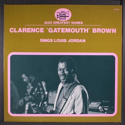CLARENCE GATEMOUTH BROWN: sings louis jordan BLACK AND BLUE 12" LP 33 RPM France Foto 1 de 2