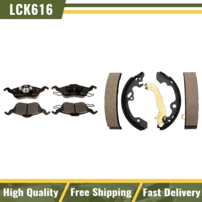 前后套件陶瓷刹车片和刹车片适用于 2000 2001 2002 03 福特福克斯 — 第 1/4 张图片