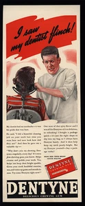 1940 DENTYNE Chewing Gum - My Family Dentist Flinched - VINTAGE AD - Picture 1 of 1