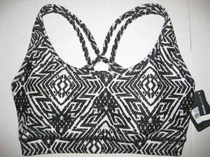 New with Tags Reebok Women's Mesh Back Strappy Printed Sports Bra Vest Top - Picture 1 of 2
