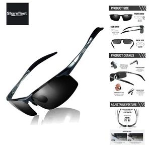 DUCO Herren Sportbrille Polarisierte Sonnenbrille Fahrerbrille Ultraleichte A... - Bild 1 von 8