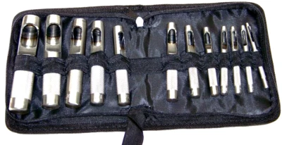 12 pcs Hollow Punch Set Cuts Holes in Leather Plastic Rubber Gasket Vinyl Paper - Image 1 of 3