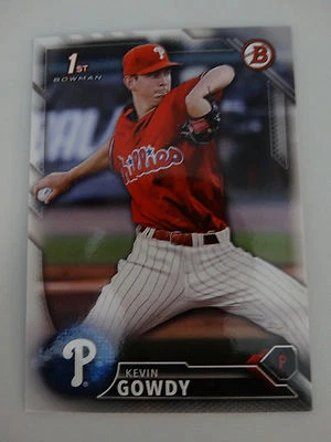 2016 Bowman Draft #BD-5 Kevin Gowdy Philadelphia Phillies Baseball Rookie Card - Image 1 of 2