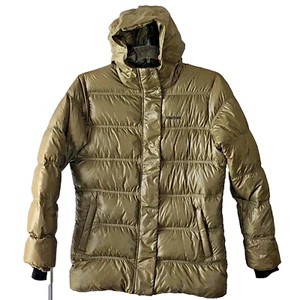 Marmot Women's Green Down Puffer Jacket AS IS Coat Full-Zip Hooded Size L READ - Picture 1 of 22