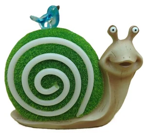 Garten Statue Schnecke Figur mit solarbetriebenen Außenleuchten Neu in OVP - Bild 1 von 15