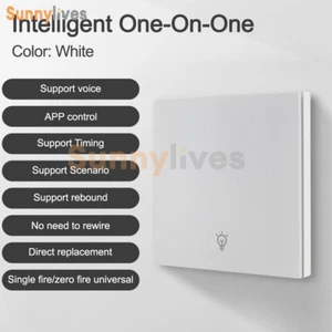 WiFi Smart Wall Light Switch Bluetooth Voice Control Panel Wall-Mounted Switch - Picture 1 of 47