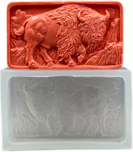 BISON SILICONE MOLD for soap making and other crafts BUFFALO - Picture 1 of 12