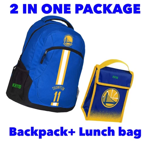 NBA Golden State Warriors Thompson Backpack+Lunch bag 2 in1 Package Cover