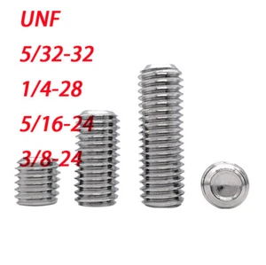 304 SS 5/32-32 UNC 1/4-28 5/16-24 3/8-24 JUEGO DE ENCHUFES TORNILLO TAZA PUNTO GRUB ALLEN - Imagen 1 de 9