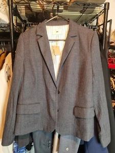 JAG size 12 Wool Blazer Grey EuC Fully Lined - Picture 1 of 5
