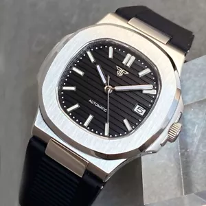 Tandorio Square luxury Sapphire Crystal 100m Waterproof Japan NH35 Men Watch - Picture 1 of 19
