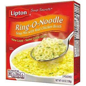 Lipton Soup Secrets Instant Soup Mix Ring-O-Noodle 4.9 oz, Pack of 12