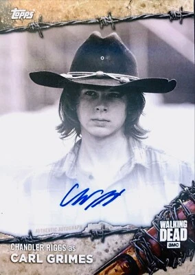 Topps Walking Dead On Demand Chandler Riggs/Carl Grimes Auto Card #5BW-A B&W 2/5 - Image 1 of 2