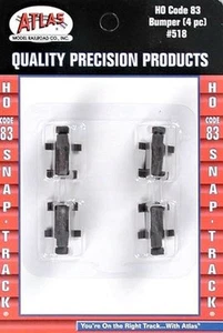 ATLAS HO Code 83 Bumpers (4) - NEW #518 - Picture 1 of 1