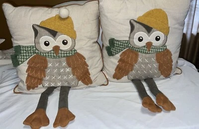 Issac Mizrahi Owl Pillow Fall Decorations. Really Cute & Fall Colors - Image 1 of 4