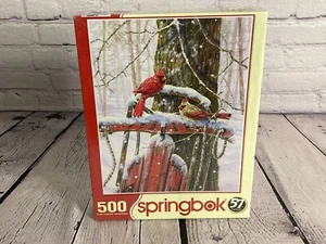 Sealed Springbok Peaceful Moments Cardinal Winter 500 Pc Jigsaw Puzzle - Picture 1 of 2