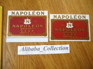 LOT 2 ETIQUETTES BRANDY RIMAUD EAU DE VIE SPIRITUEUX COGNAC ALCOOL NAPOLEON - Imagen 1 de 1