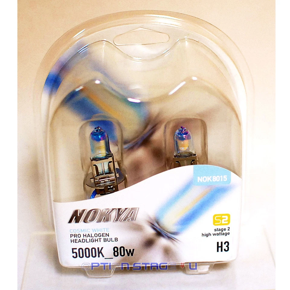 Nokya H3 Cosmic White S2 Headlight Fog Light Halogen Light Bulb 1 Pair NOK8015 - Image 1 of 1