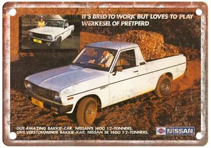 Vintage Datsun 1400 Bakkie Auto Ad Reproduction Retro Look Metal Sign A1409 - Picture 1 of 2