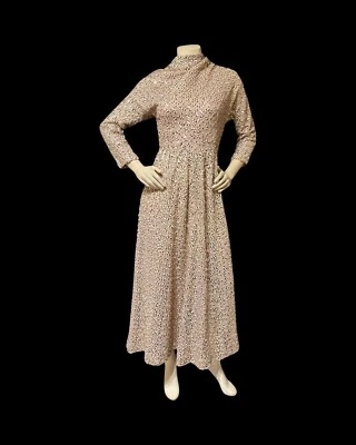 DE COLECCIÓN AÑOS 70 LENTEJUELAS DORADAS + LUREX Trofeo MAXI VESTIDO DE FIESTA FORMAL CORBATA NEGRA Iridiscente Foto 1 de 4