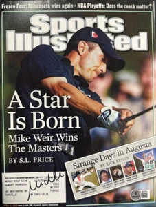 Mike Weir Autographed 4/22/2003 Issue Sports Illustrated Masters Champion BAS - Picture 1 of 3
