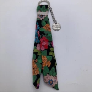STEVE MADDEN Fabric Scarf Handbag Purse Charm Keychain Floral Design - Picture 1 of 4
