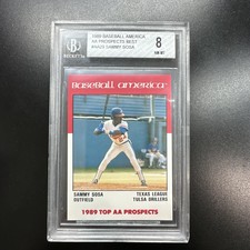 1989 Baseball America AA Sammy Sosa Top Prospects Card #AA29 BGS 8 Sub Grade