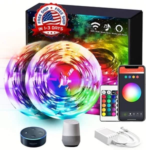 Tiras De Luces Led Con Wifi Inteligente Funciona Con Alexa Google Home Brigh... - Picture 1 of 8
