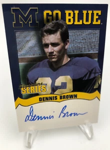 TK Legacy DENNIS BROWN AUTO M GO BLUE Autograph Card  MGB47  MICHIGAN WOLVERINES - Picture 1 of 7