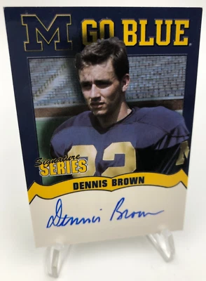 TK Legacy DENNIS BROWN AUTO M GO BLUE Autograph Card  MGB47  MICHIGAN WOLVERINES - Image 1 of 4