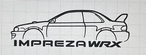 Calcomanía adhesiva vinilo silueta Impreza WRX negra 7 pulgadas coche portátil regalo - Imagen 1 de 1