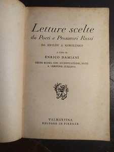 Letture scelte di Poeti e Prosatori Russi Krylov Korolenko Damiani 1952 - Picture 1 of 6